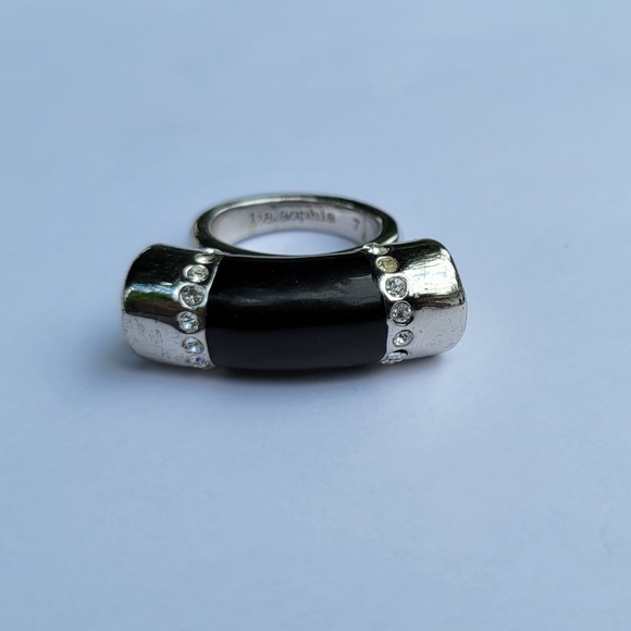 Lia sophia black/Silver ring size 7 - Picture 2 of 4